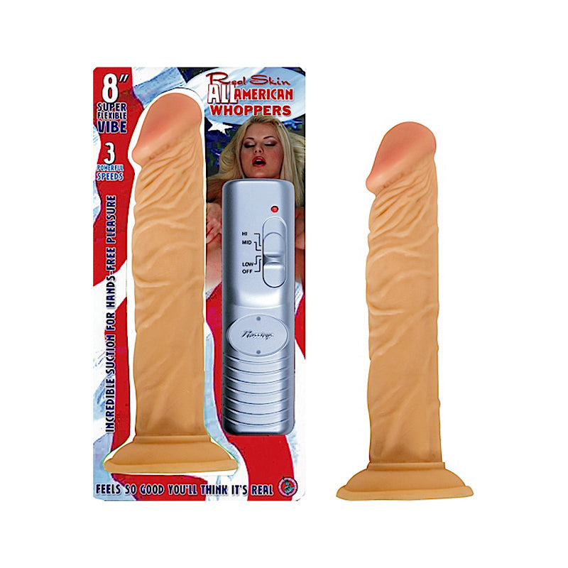 All American Whoppers 8 inch Vibrating Dong