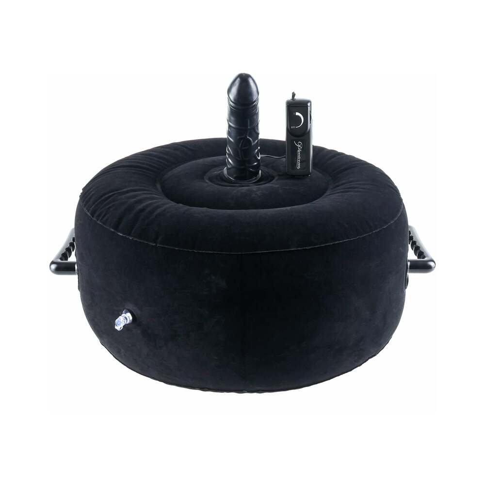 Fetish Fantasy Series Inflatable Hot Seat with Vibrating Dildo Black
