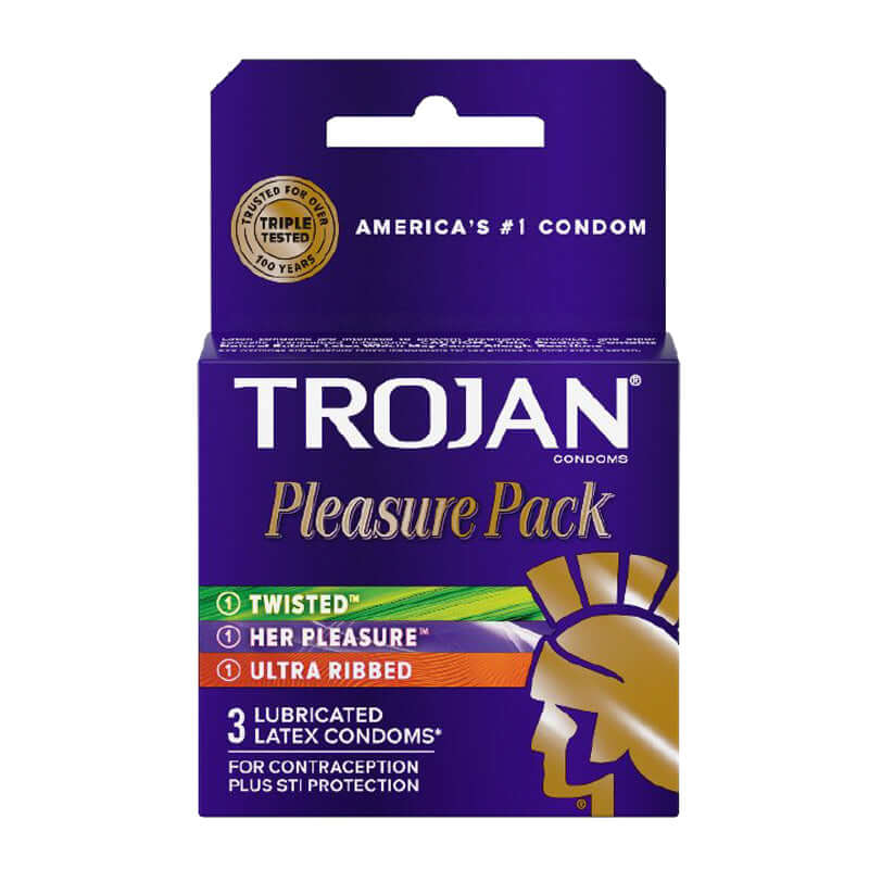 Trojan Pleasure Pack Condoms 3-Pack