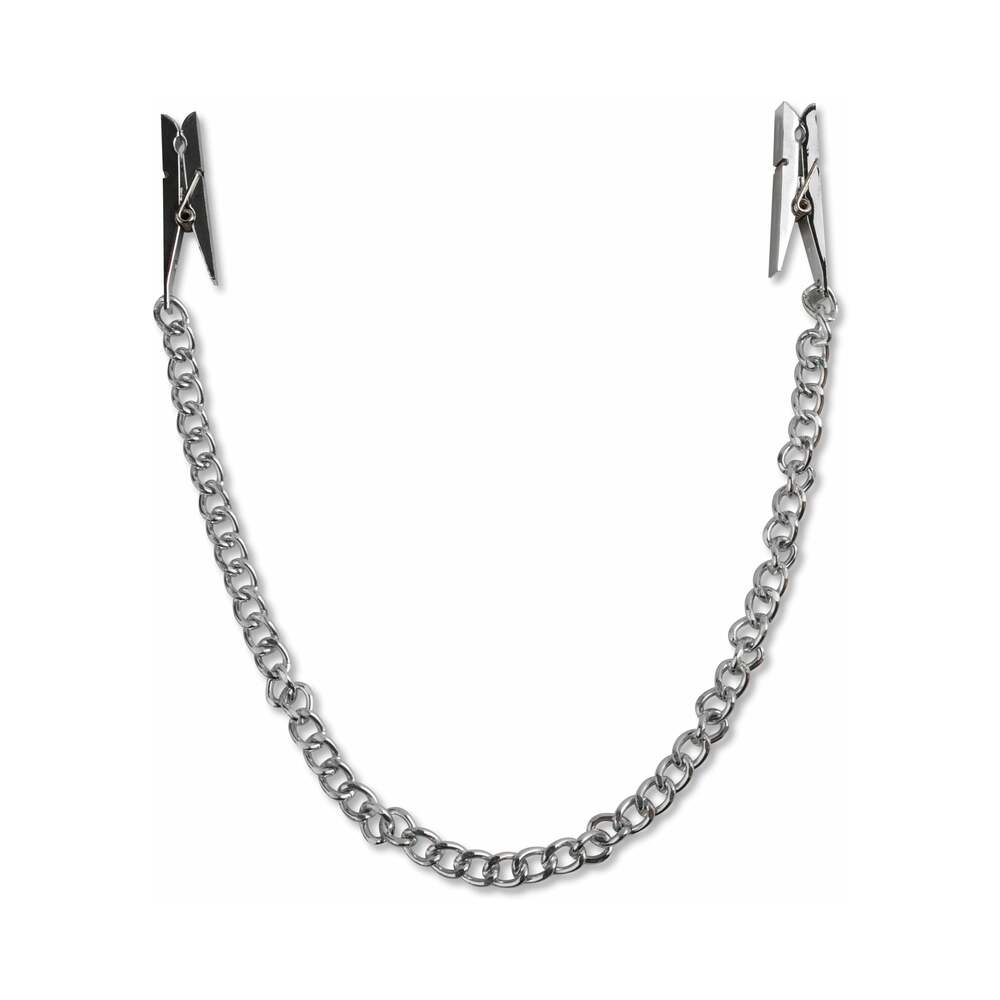 Fetish Fantasy Series Nipple Chain Clamps Silver