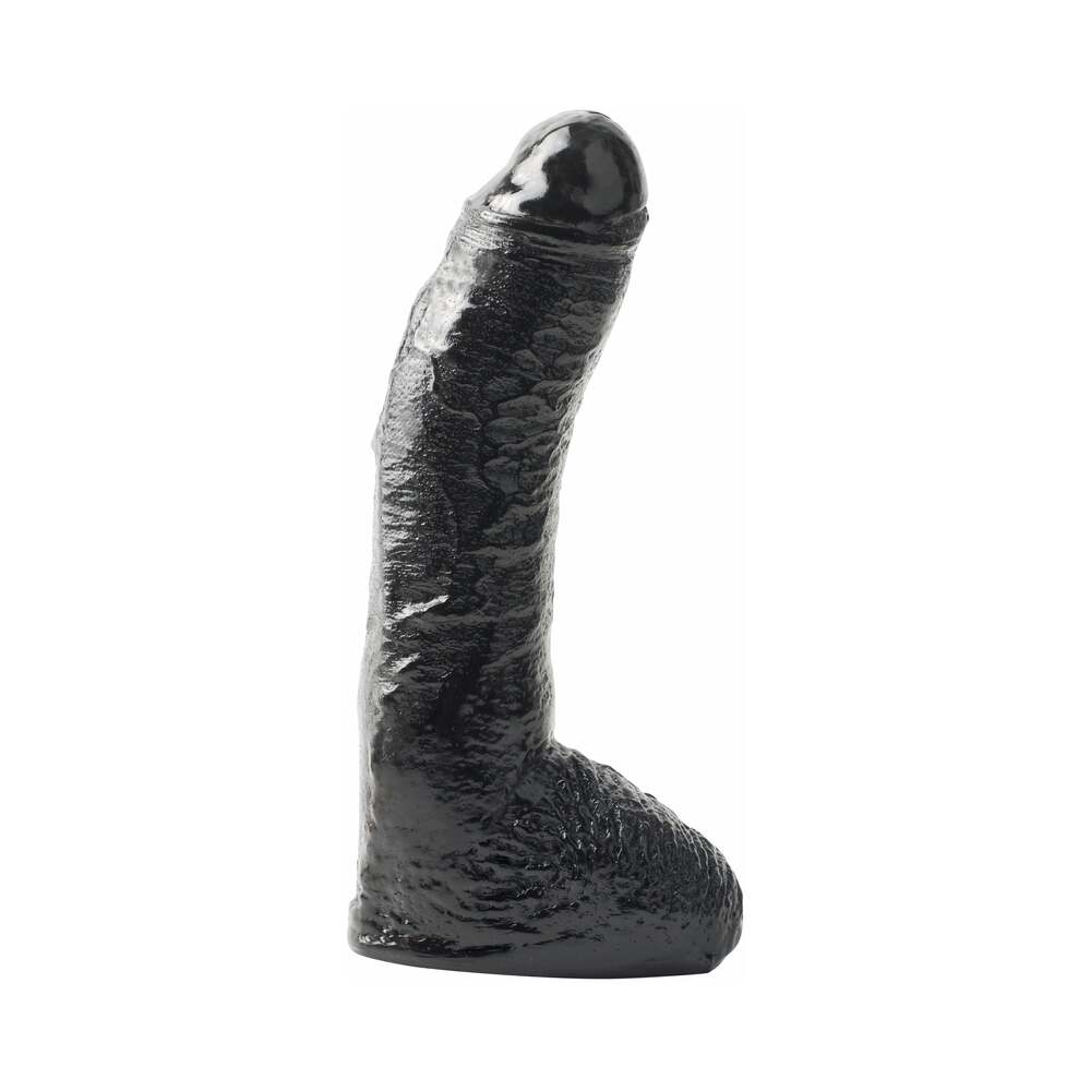 Basix Rubber Works Fat Boy 10 inches Dildo With Balls Black