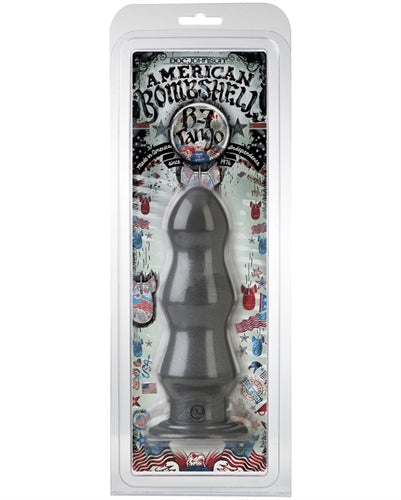 American Bombshell B-7 Tango 7 Inch Probe Gun Metal in packaging showcasing its design and features.