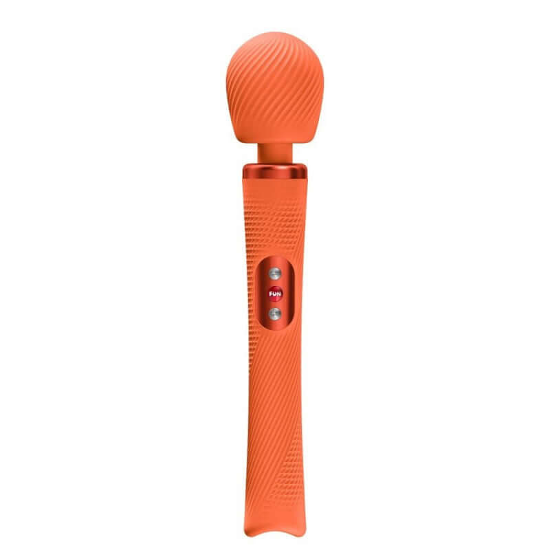 Fun Factory Vim Wand Massager Orange featuring textured design and flexible neck for ultimate relaxation.