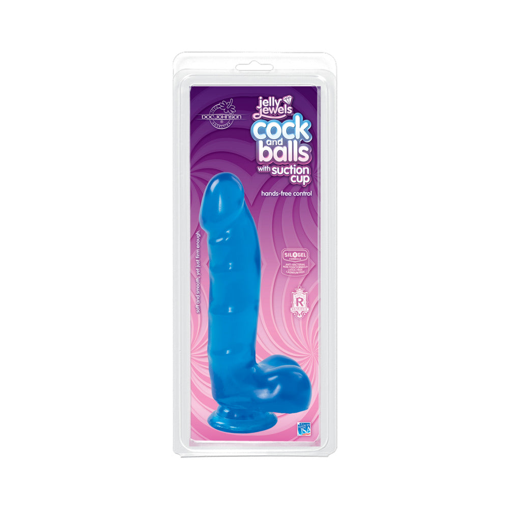 Jelly Jewel Cock/Balls Suction Cup (Sapphire)