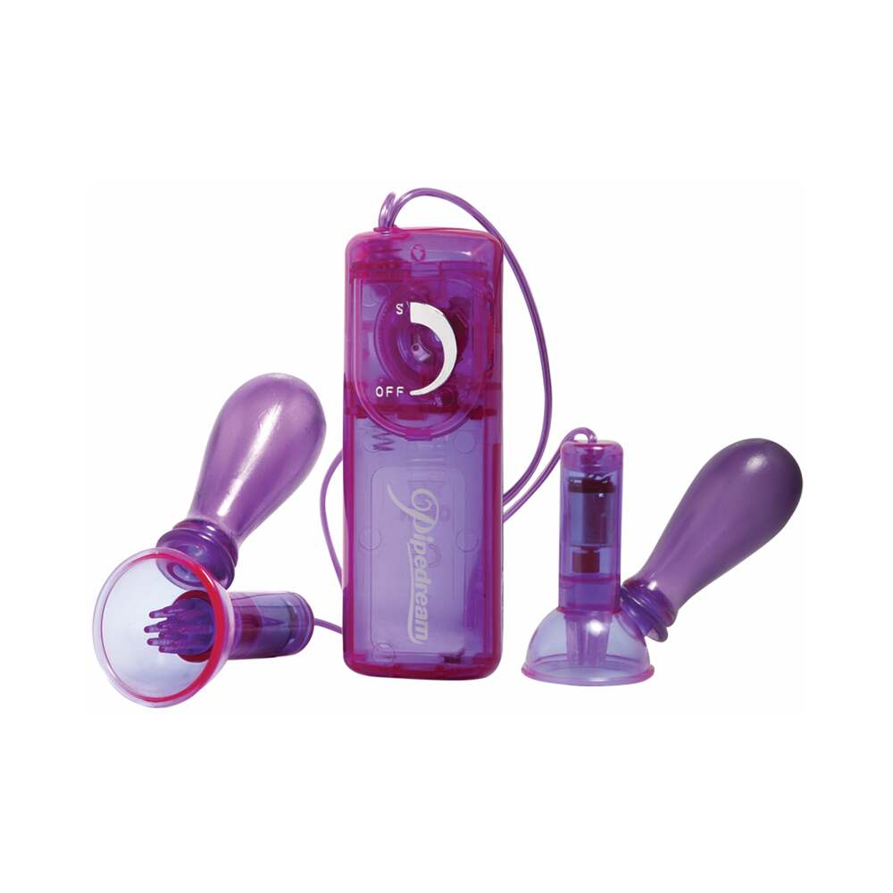 Fetish Fantasy Series Vibrating Nipple Pumps with Remote