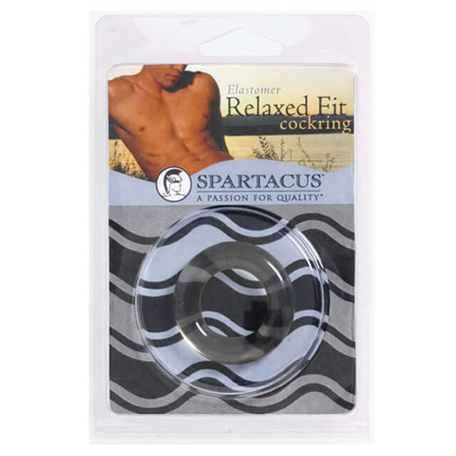 Spartacus Relaxed Fit Elastomer Cock Ring (Black)