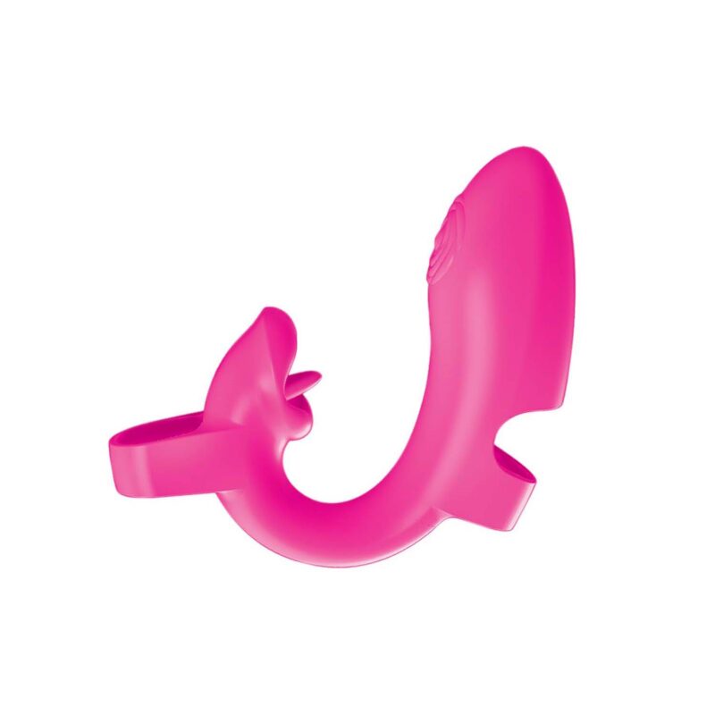 Desire Finger Massager Dual Motor Pink, USB rechargeable massager with dual motors and textured tip for targeted stimulation.