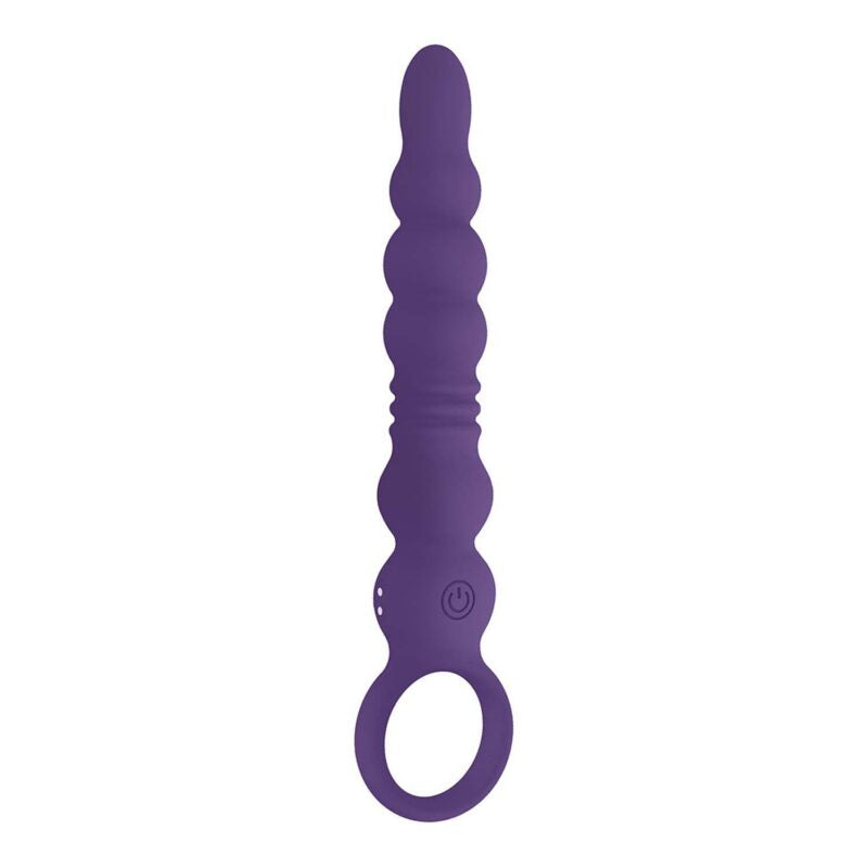 Nasstoys Buttfuc Vibrating Thrusting Anal Wand in purple, designed for deep stimulation and powerful vibration.