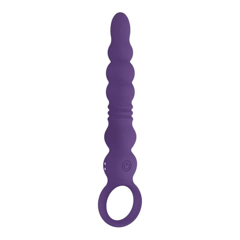 Nasstoys Buttfuc Vibrating Thrusting Anal Wand in purple, designed for deep stimulation and powerful vibration.
