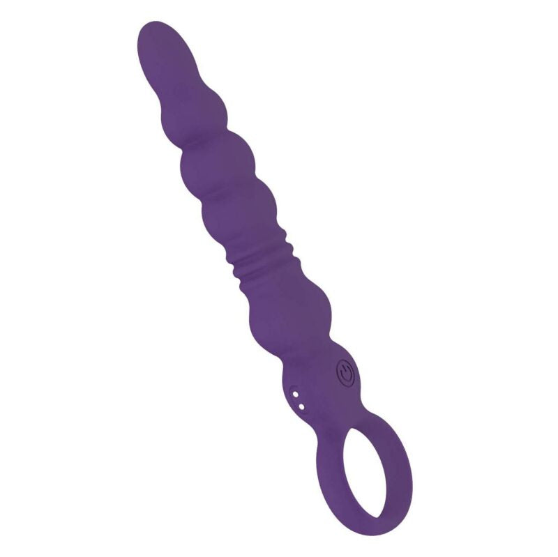 Nasstoys Buttfuc Vibrating Thrusting Anal Wand in purple color with a smooth, contoured design.
