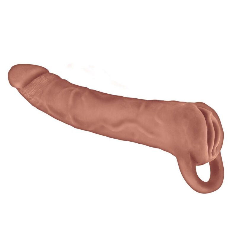 The Great Extender & Masturbator 2in1 Brown 9 inches, realistic design for enhanced pleasure and immersive play.