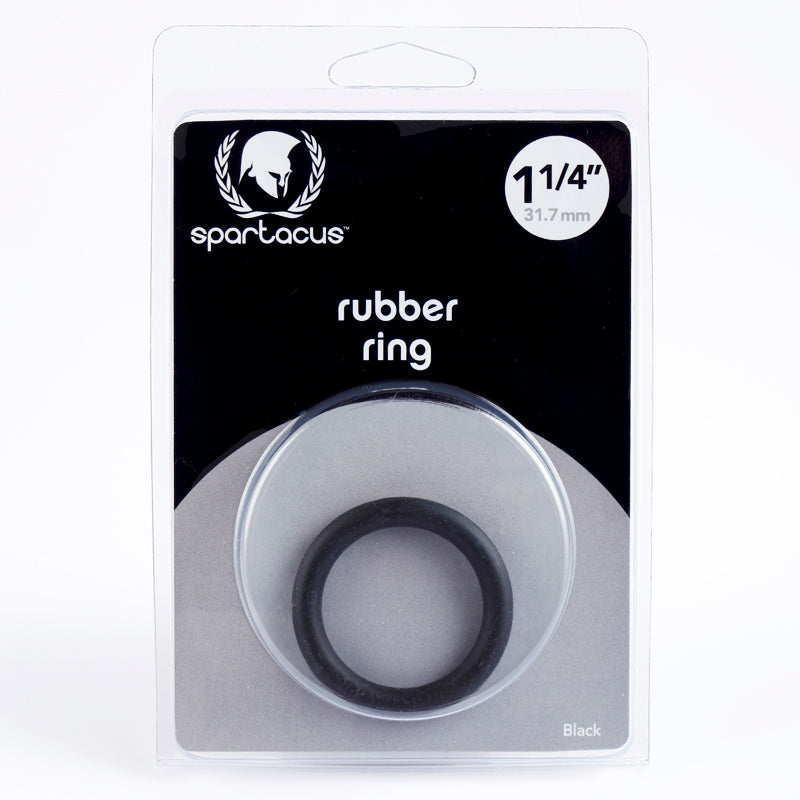 Spartacus Rubber Cock Ring 1.25 inches (Black)