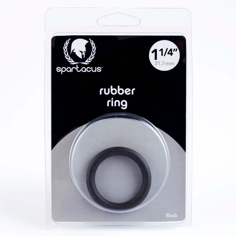Spartacus Rubber Cock Ring 1.25 inches (Black)