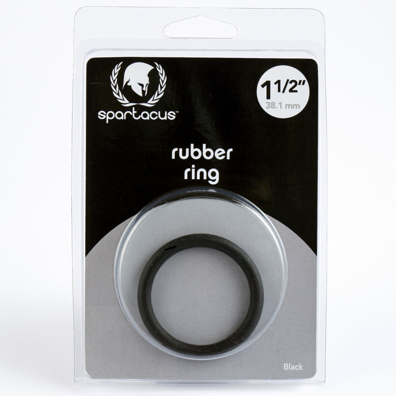 Spartacus Rubber Cock Ring 1.5 inches (Black)