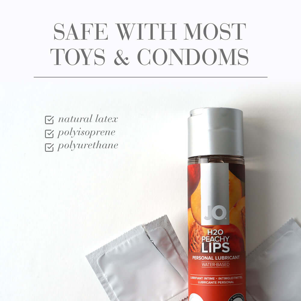 JO H2O Peachy Lips Flavored Water-Based Lubricant 4 oz.