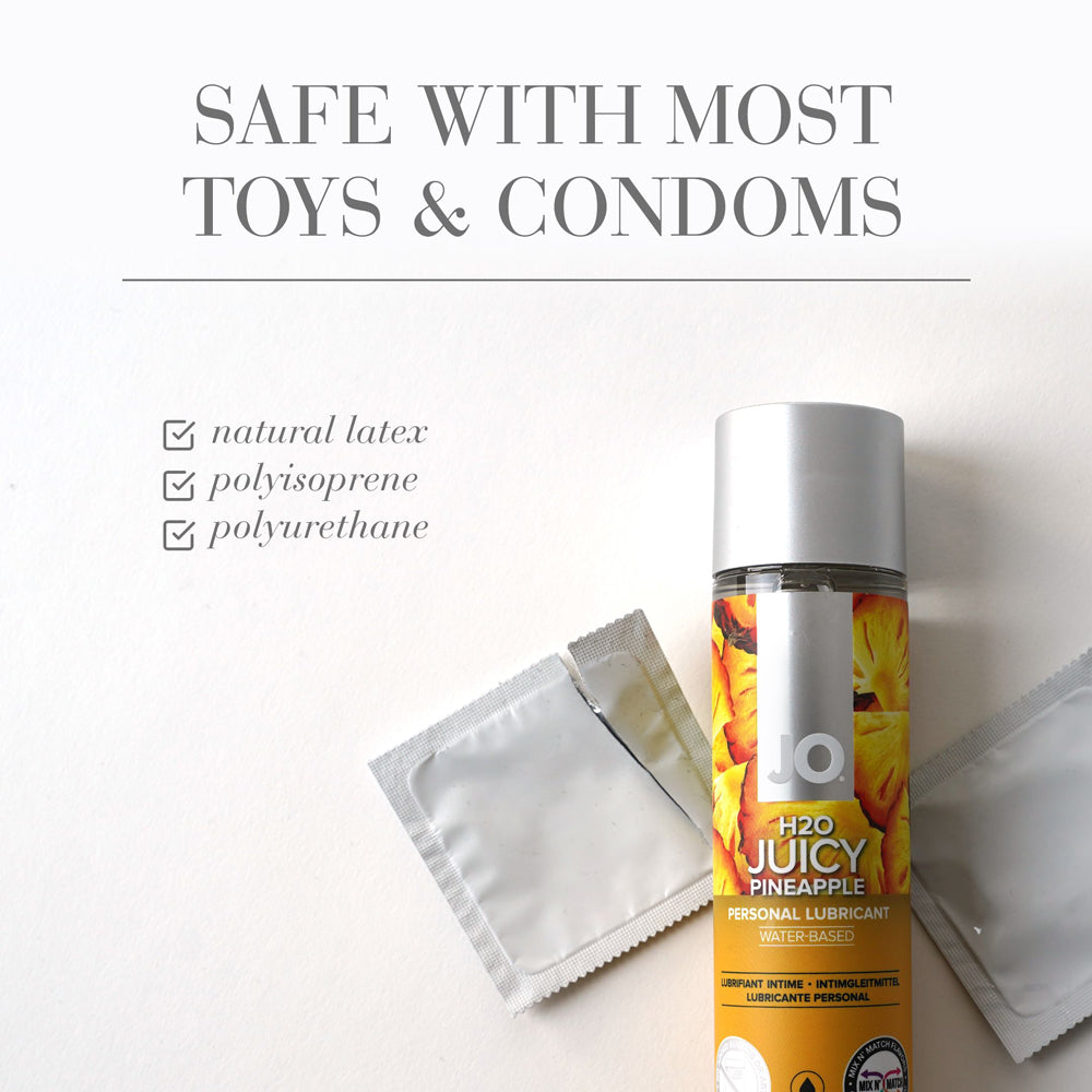 JO H2O Juicy Pineapple Flavored Water-Based Lubricant 4 oz.