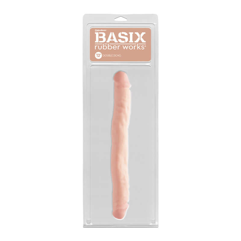 Basix Rubber Works 12 inches Double Dong Beige