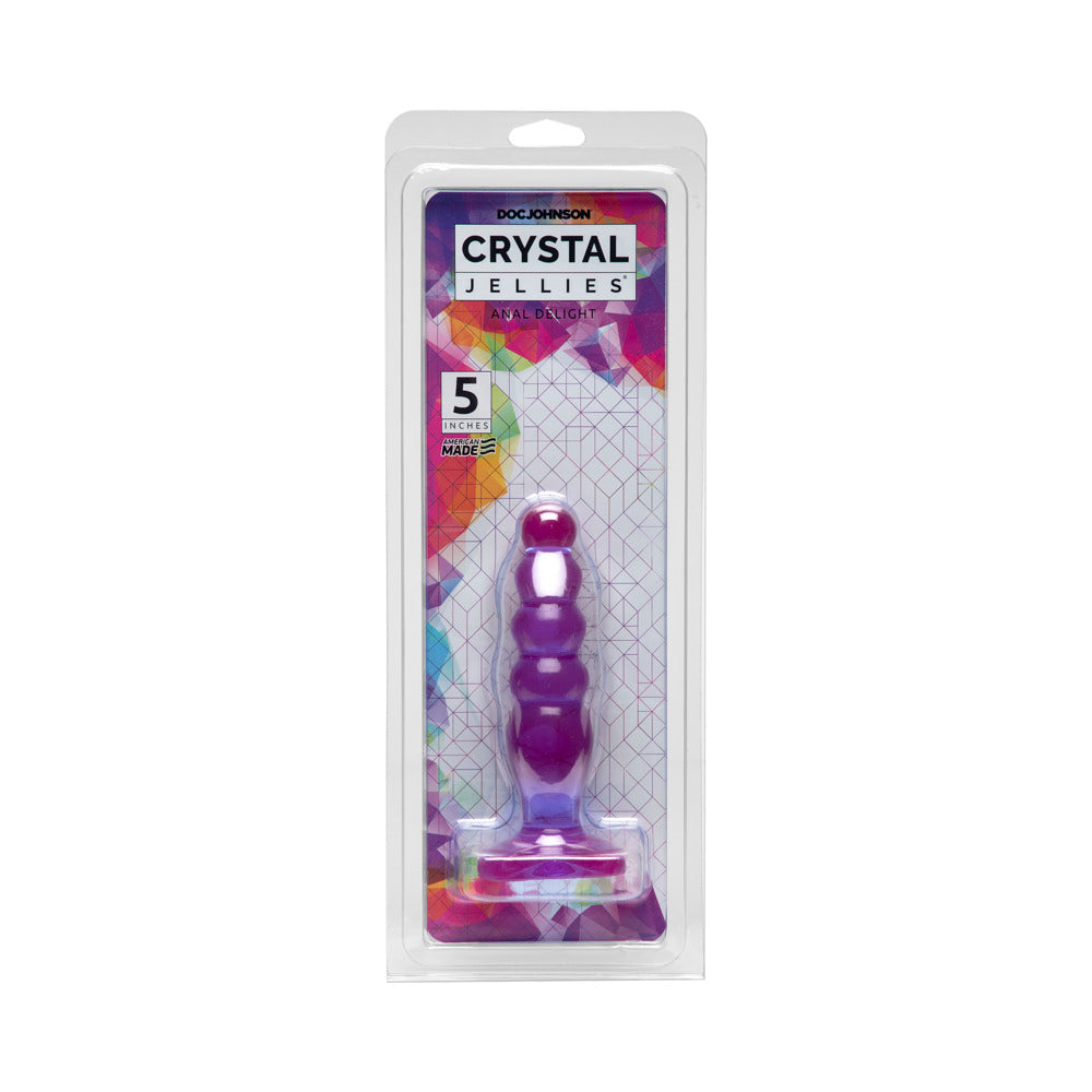 Crystal Jellies - Anal Delight Butt Plug Purple 5 inches