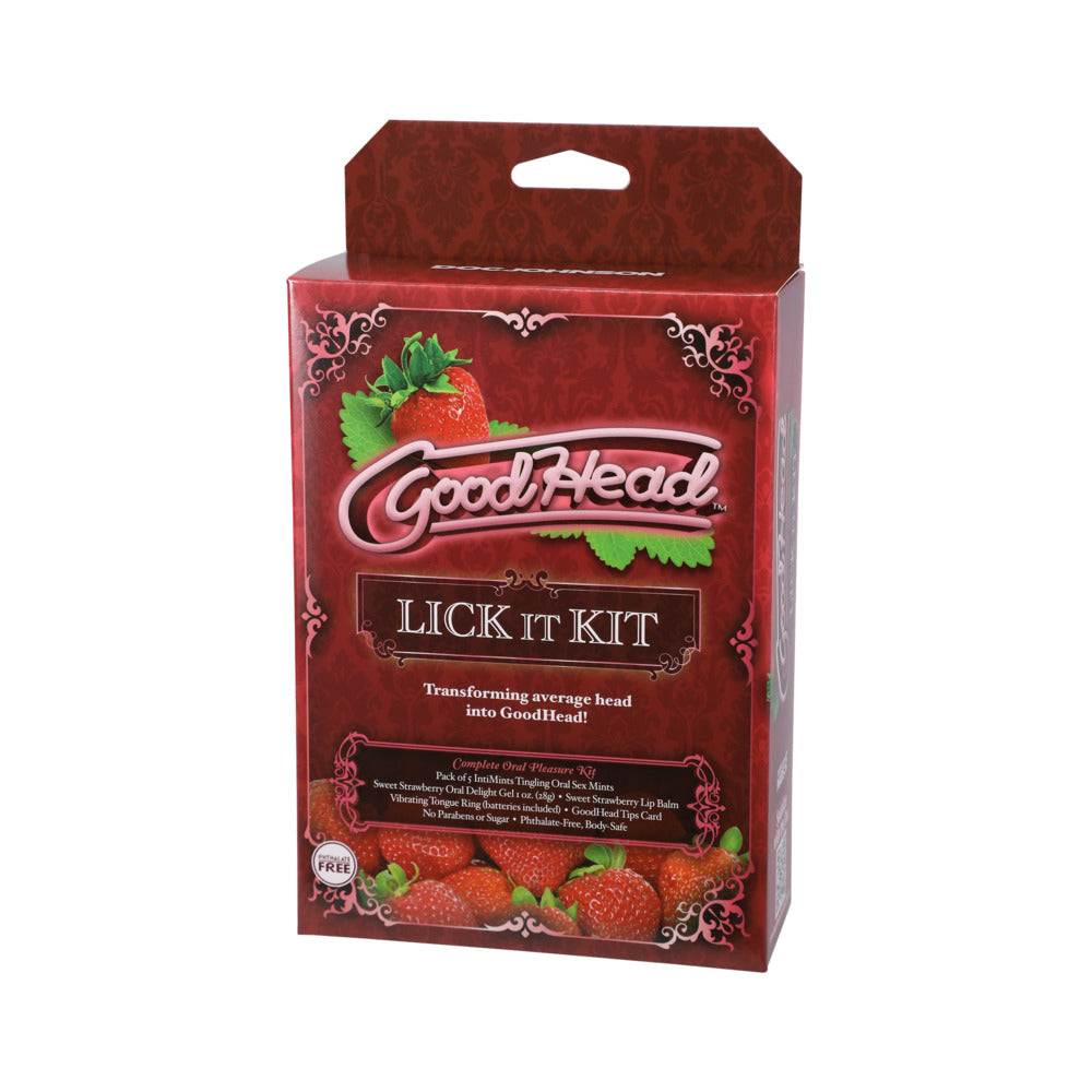 GoodHead Kit For Her Strawberry packaging showcasing enhanced oral play with strawberry flavor.