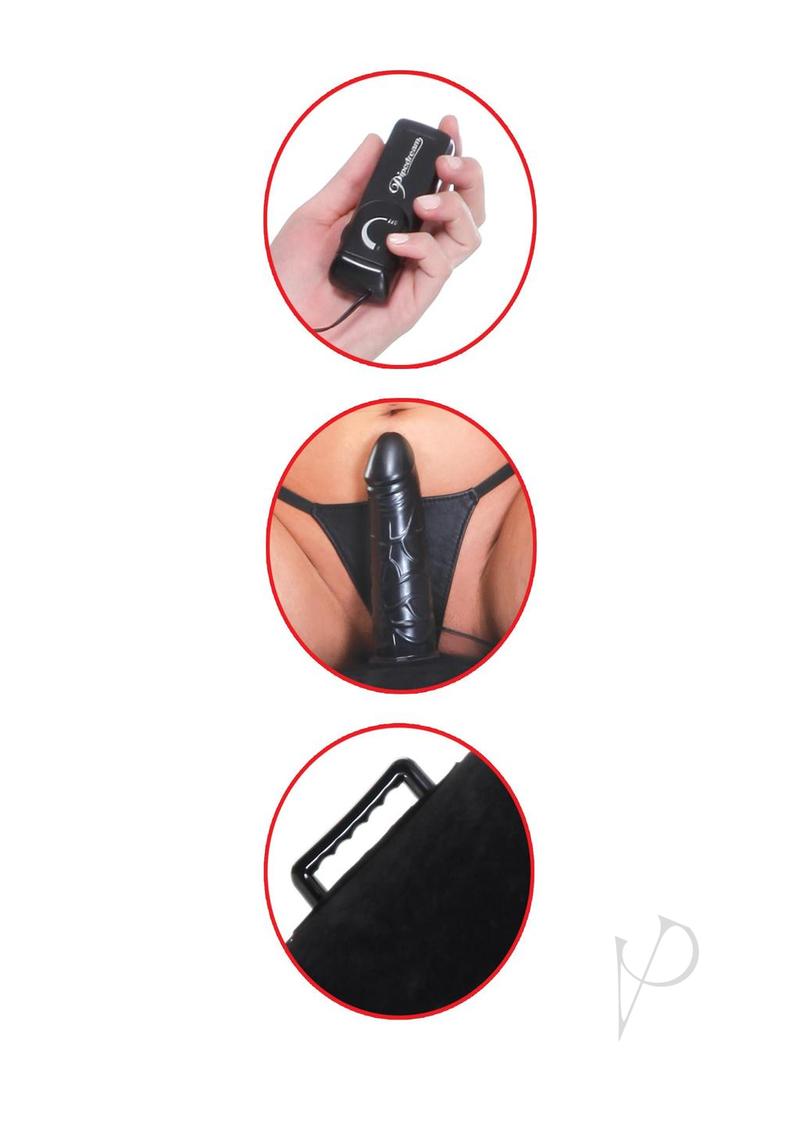 Fetish Fantasy Inflatable Luv Log Position Pillow features a vibrating dildo and EZ-Grip handles for enhanced pleasure.