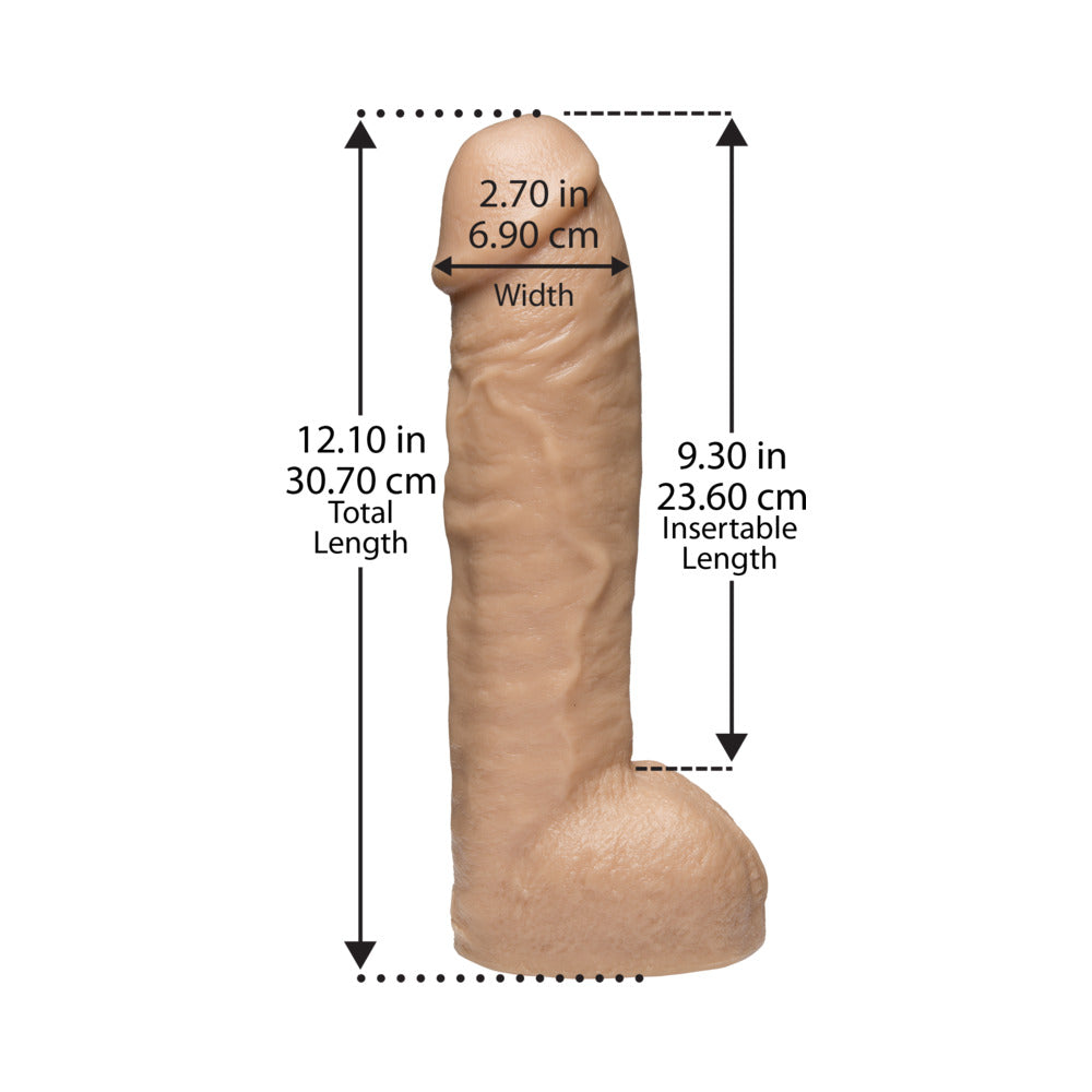 Vac-U-Lock - Realistic Hung White Dildo