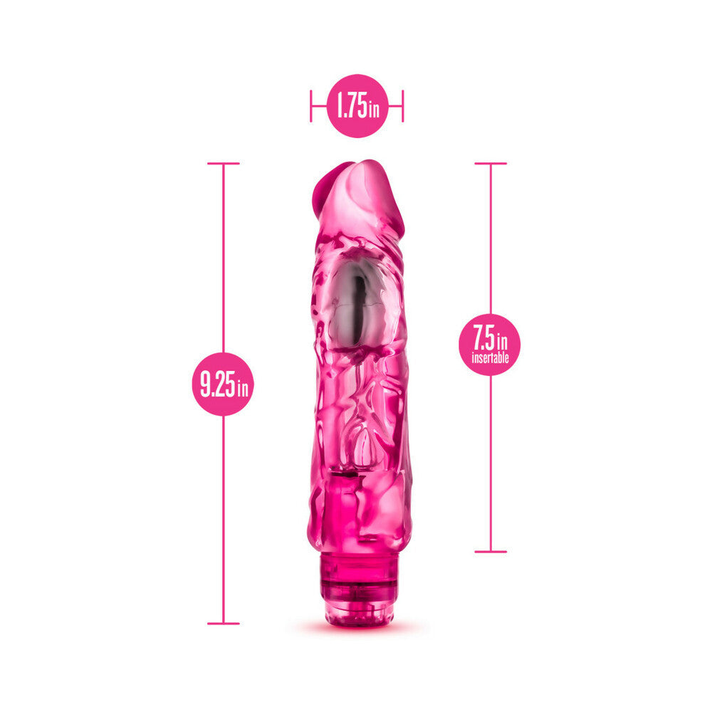 Naturally Yours Wild Ride Realistic 9 inches Vibrating Dildo Pink
