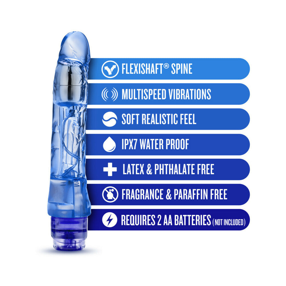 Naturally Yours Mambo Vibe Realistic 9 inches Vibrating Dildo Blue