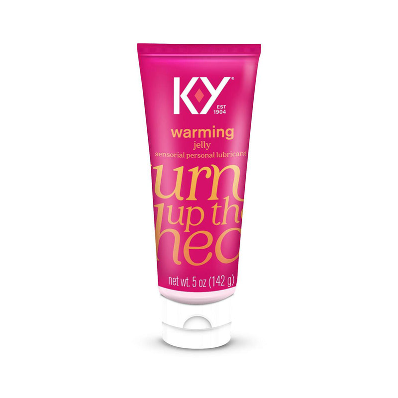 K Y Jelly Warming Personal Lubricant 5 Oz tube with warming sensation for enhanced intimacy.