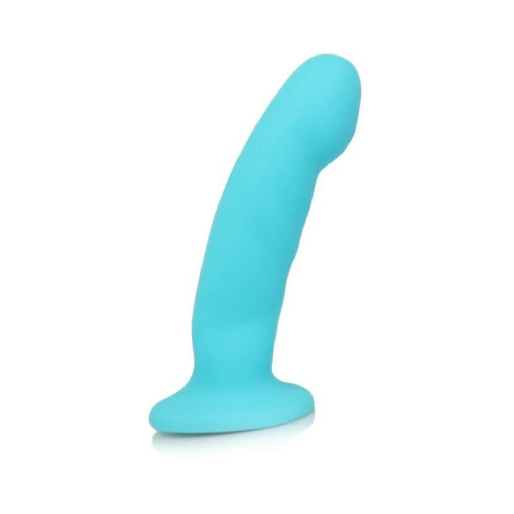 Luxe Cici 6.5 inches Curved Silicone Dildo Blue
