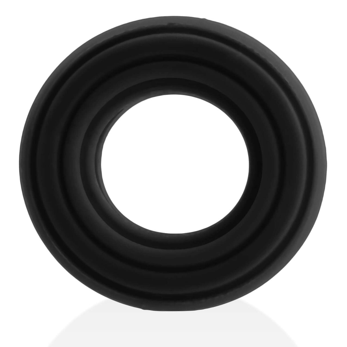 Oxballs Roto Grooved Gripper-Ribbed Cockring Black Fog with a ribbed design for enhanced grip and performance.