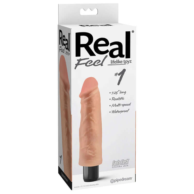 Real Feel Lifelike Toyz No. 1 Realistic 7.25 inches Vibrating Dildo Beige