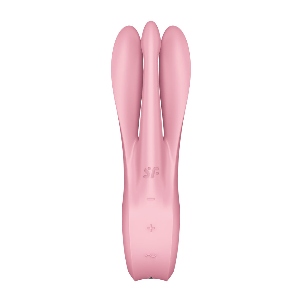 Satisfyer Threesome 1 Lay-On Vibrator Pink with flexible arms for targeted stimulation.