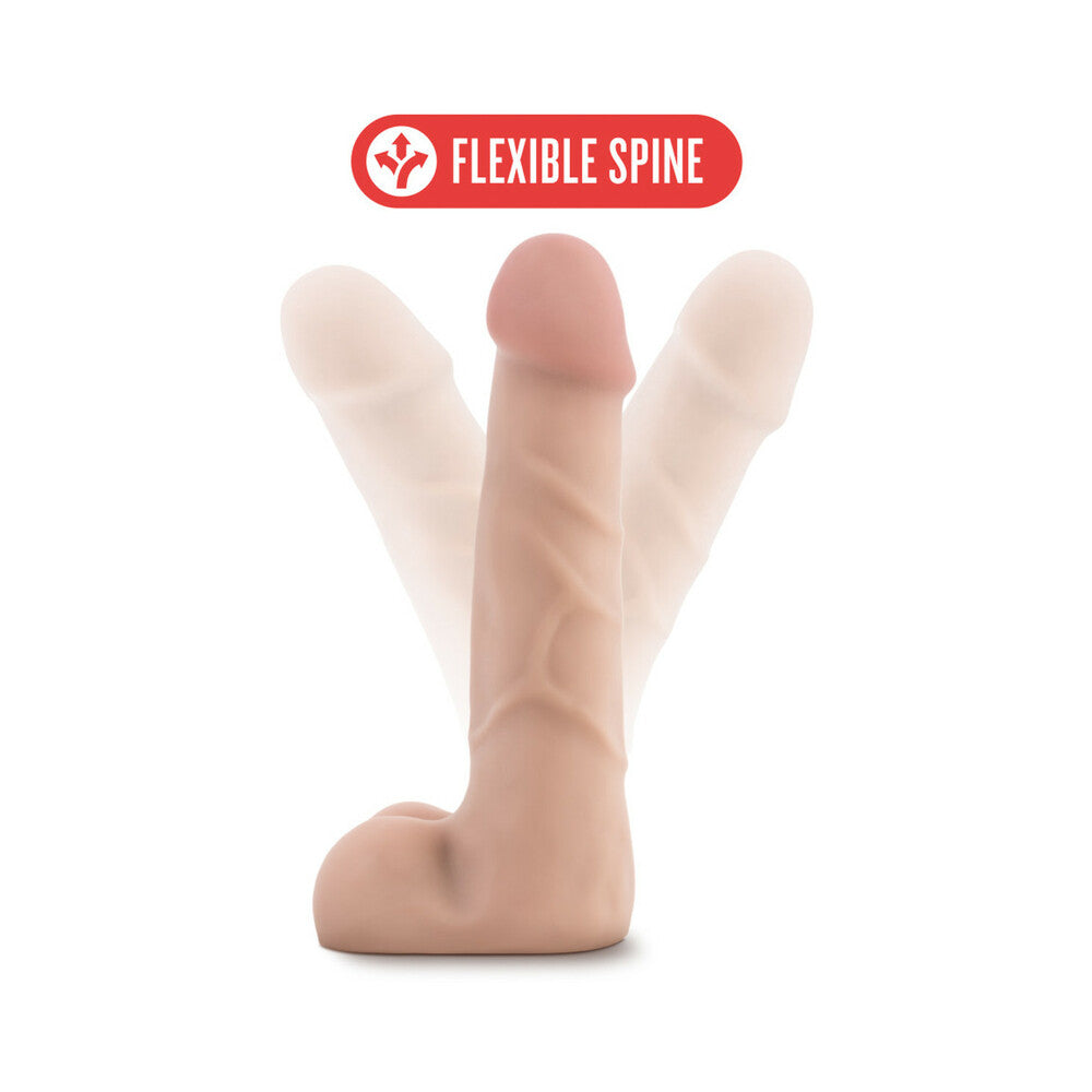 Blush X5 Plus Realistic 7 inches Posable Dildo with Balls Beige