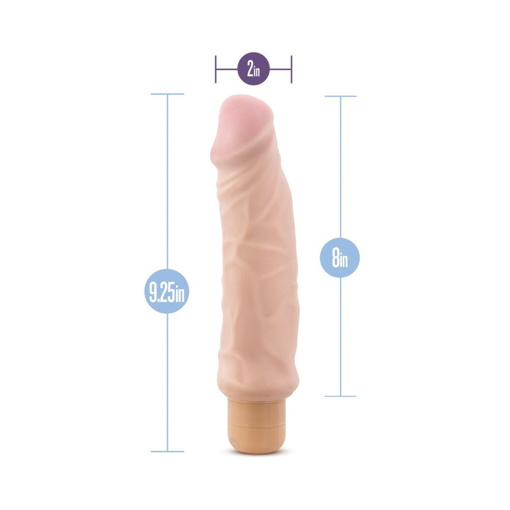 X5 Plus Hard On Realistic 9 inches Vibrating Dildo Beige