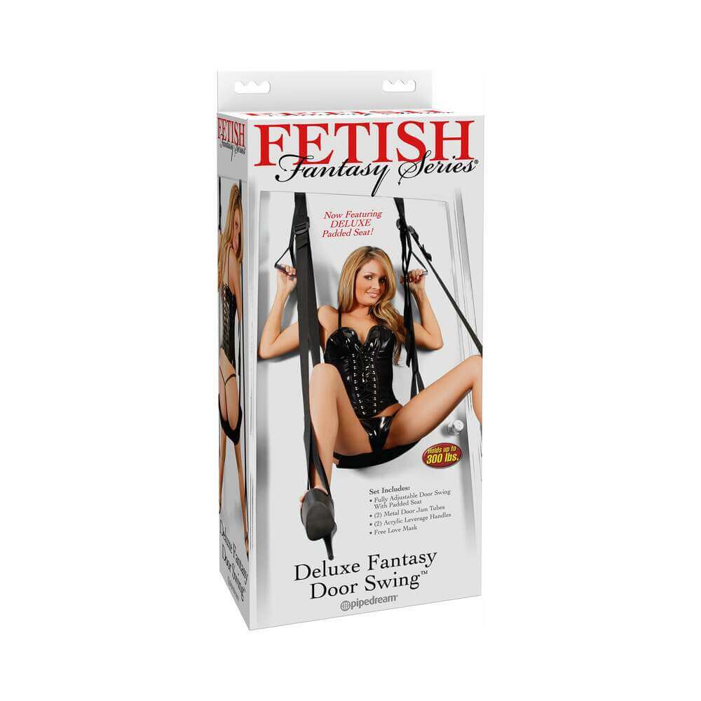Fetish Fantasy Series Adjustable Deluxe Fantasy Door Swing Black