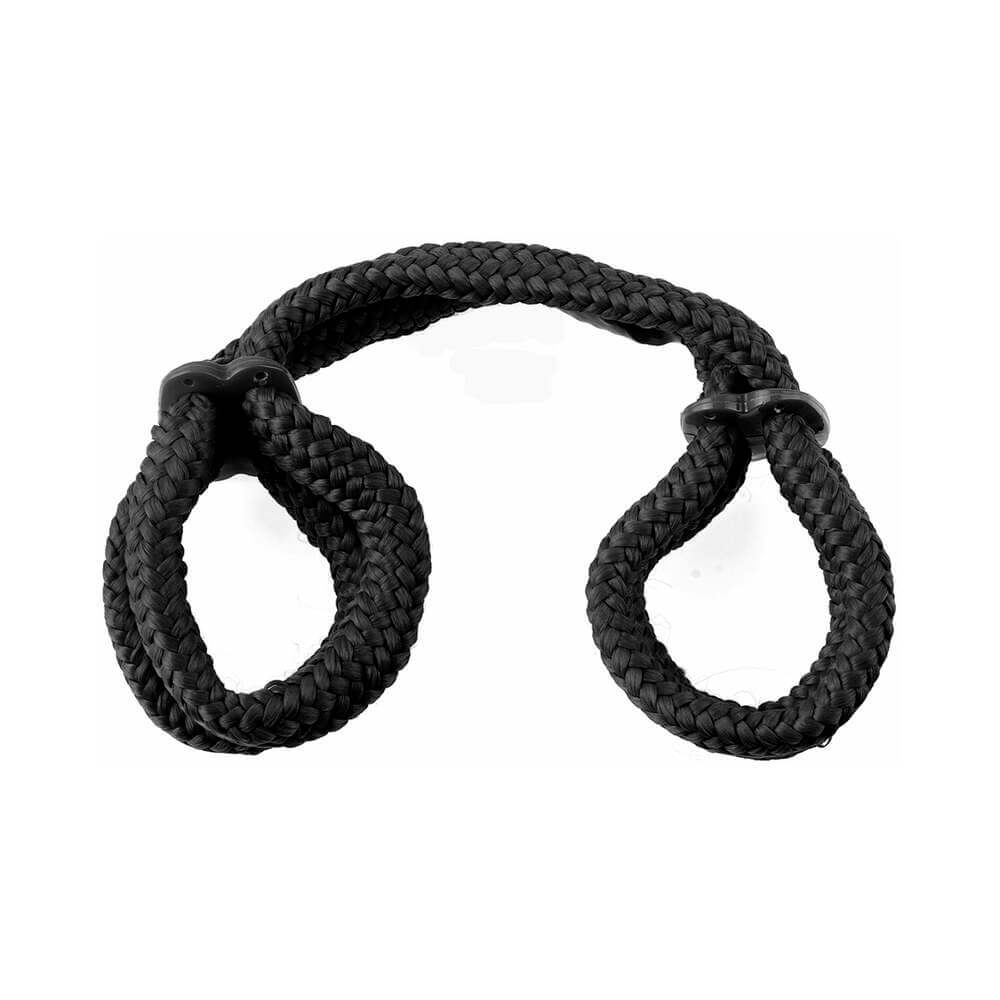 Fetish Fantasy Series Silk Rope Love Cuffs Black