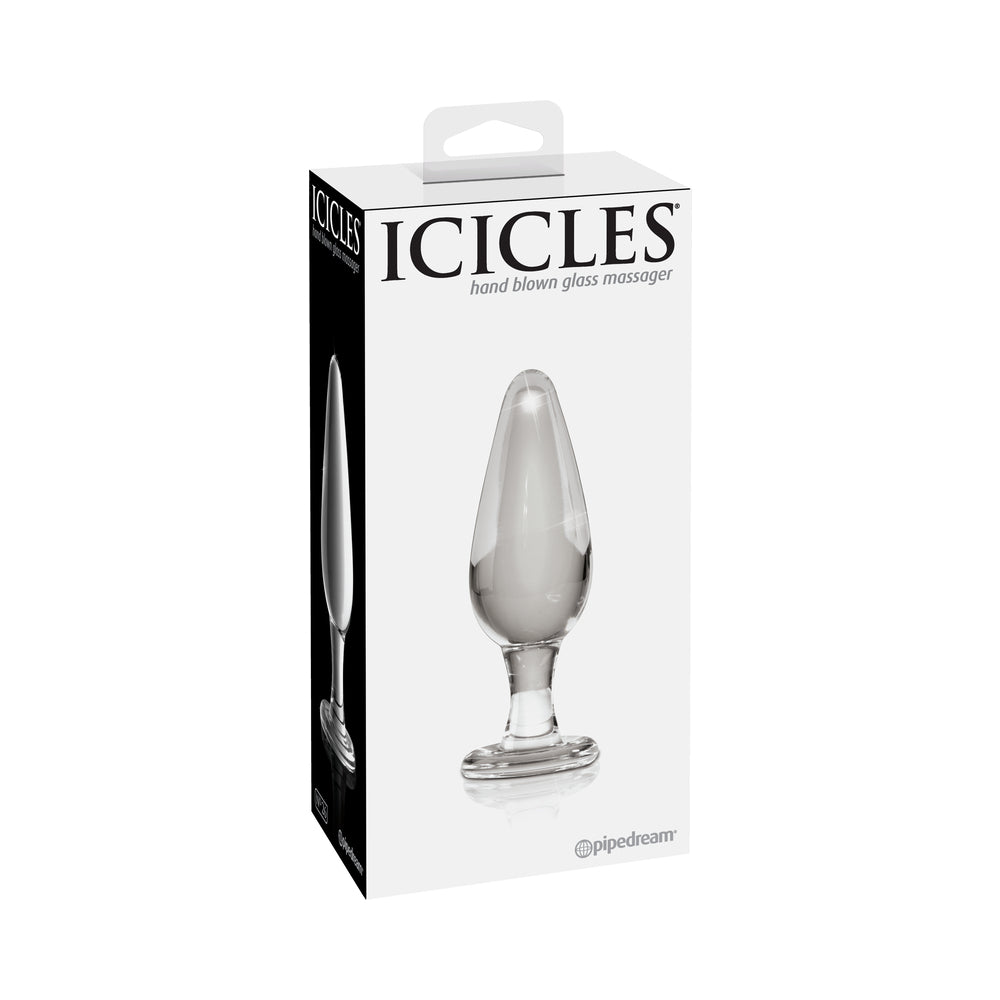 Icicles No. 26 Glass Anal Plug 4.5 inches Clear