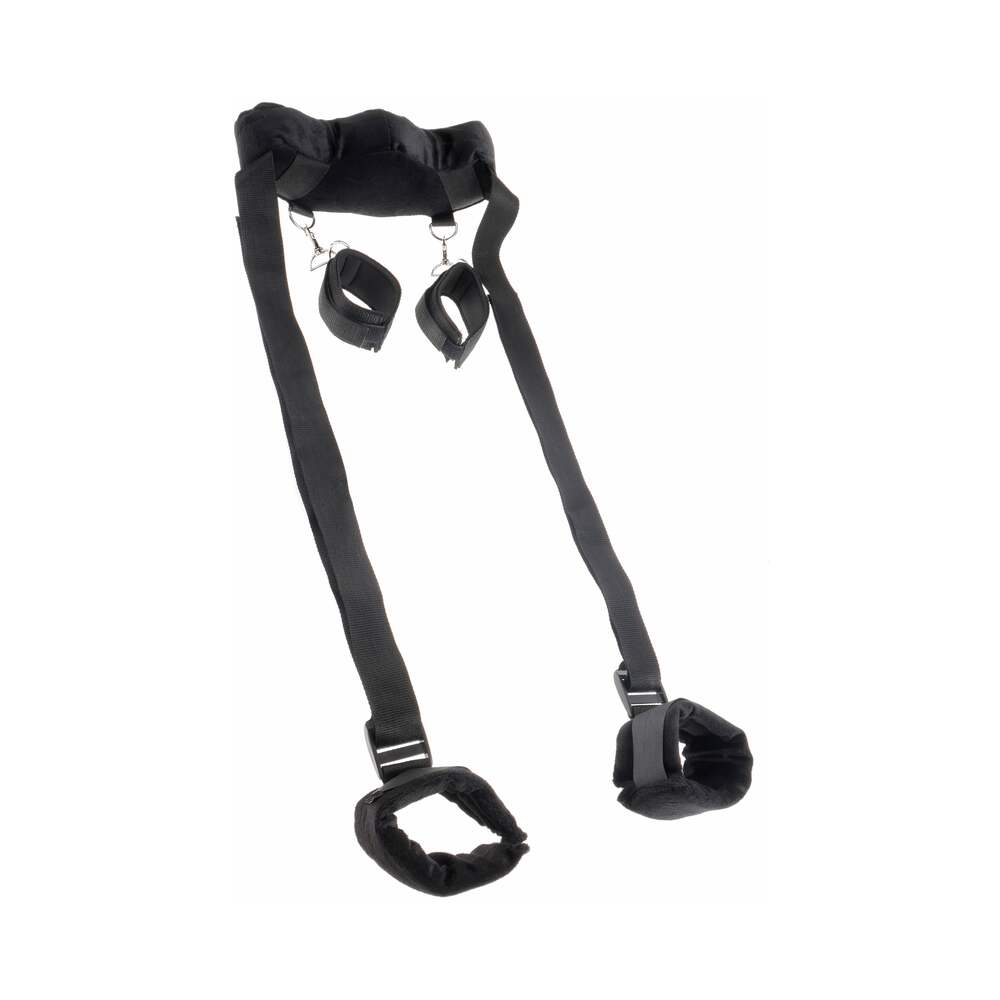 Fetish Fantasy Series Adjustable Position Master with Cuffs Black