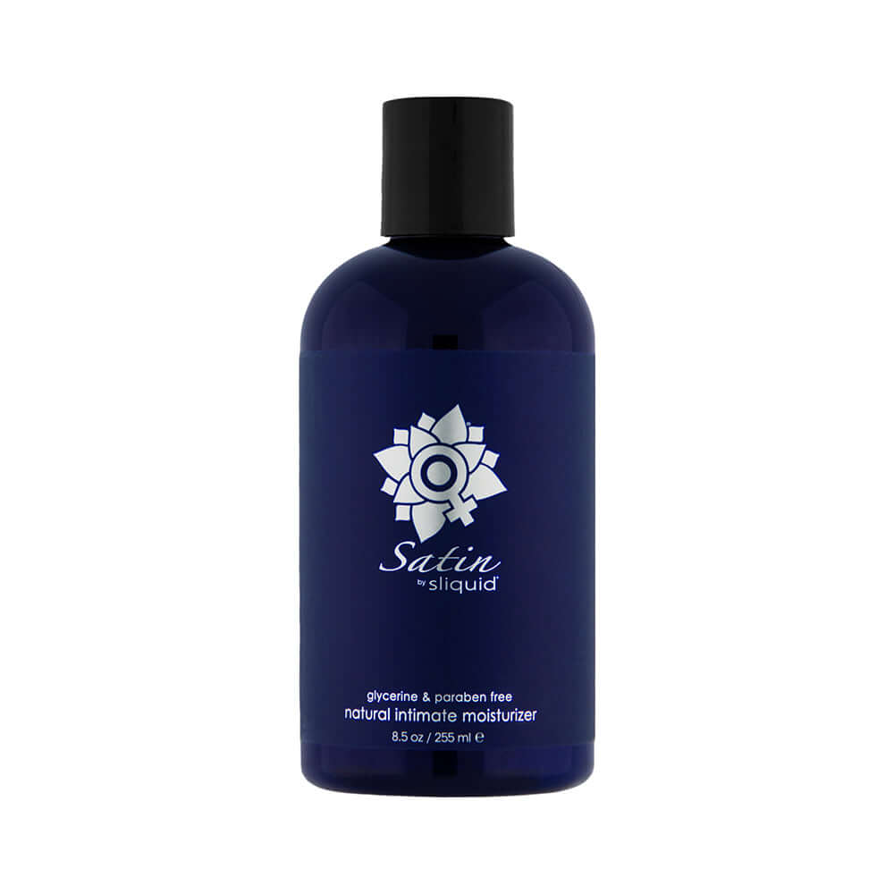 Sliquid Naturals Satin Personal Moisturizer 8.5 Oz bottle, a natural intimate moisturizer for hydration.