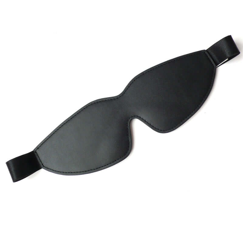 KinkLab Padded Blindfold Black with smooth padding for comfort and style in sensory play.