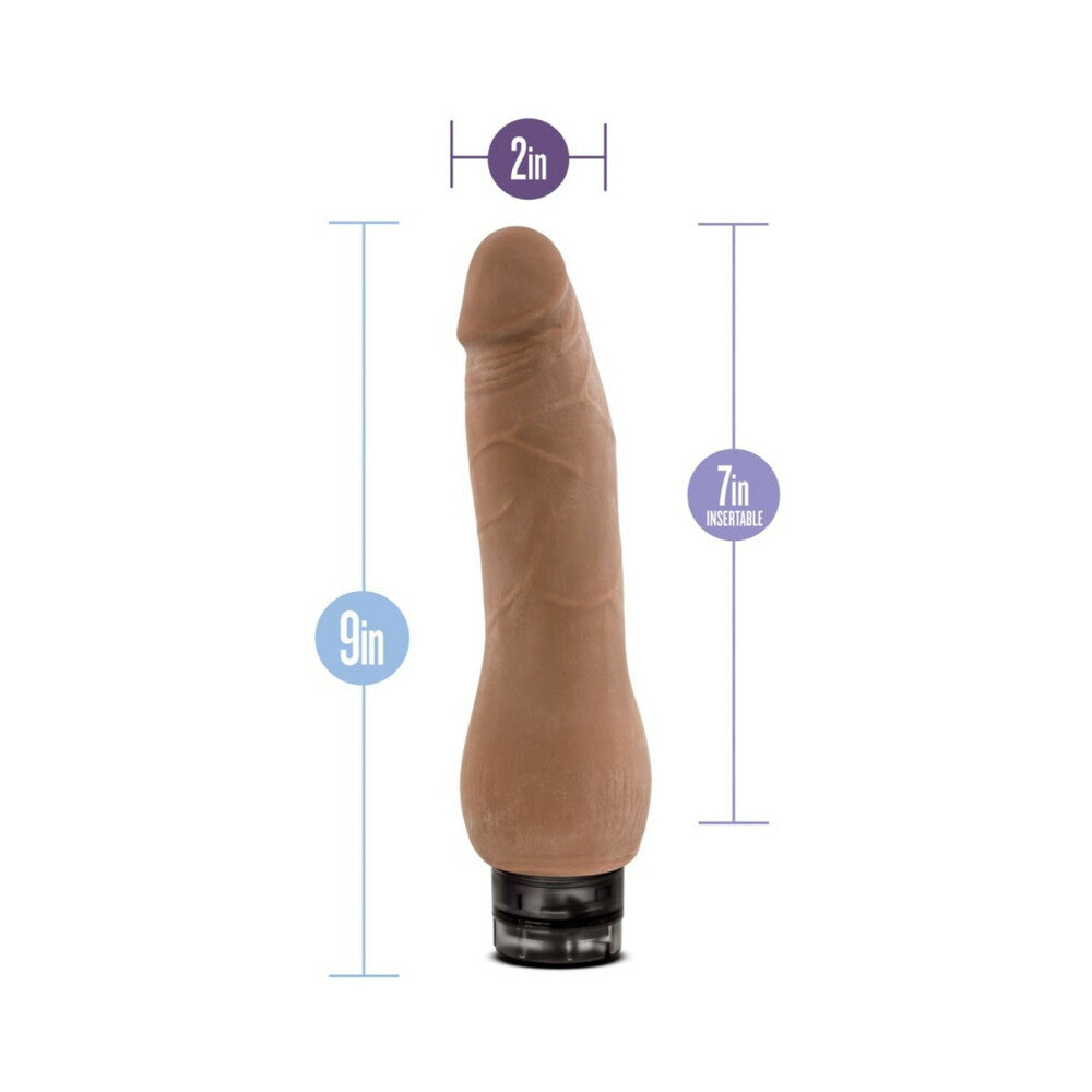 Au Naturel Tomas 9 inches Dual Density Vibrating Dildo Tan