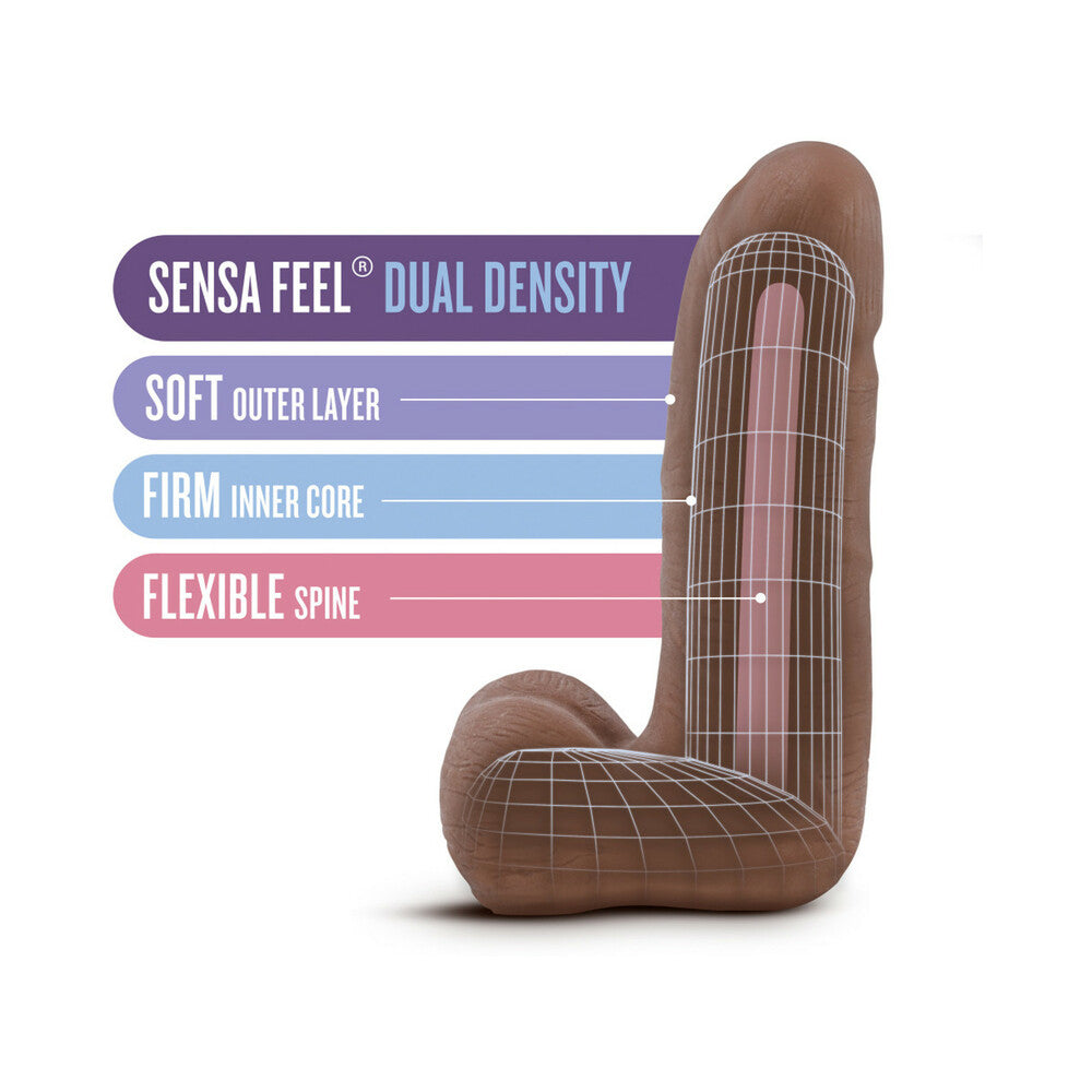Au Naturel Carlito 5 inches Posable Dual Density Dildo with Balls Tan