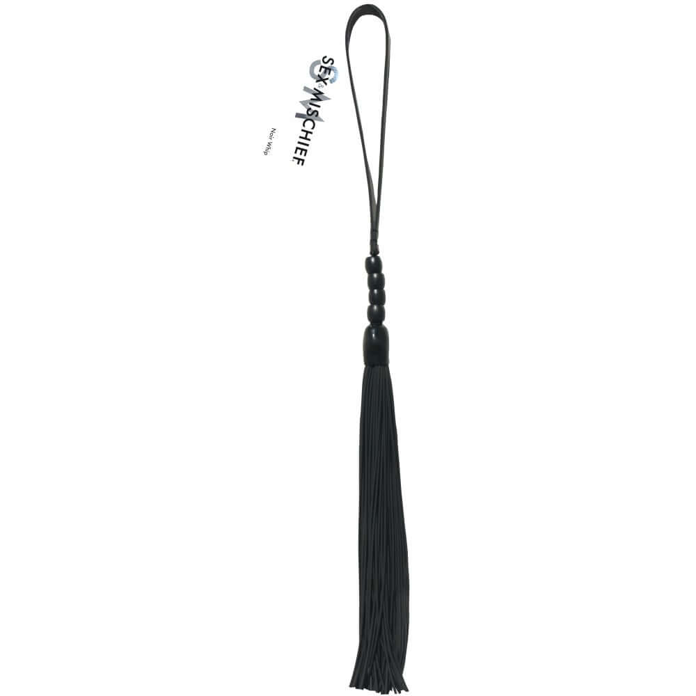 Sportsheets Sex & Mischief Noir Whip 16 inches Beaded Flogger