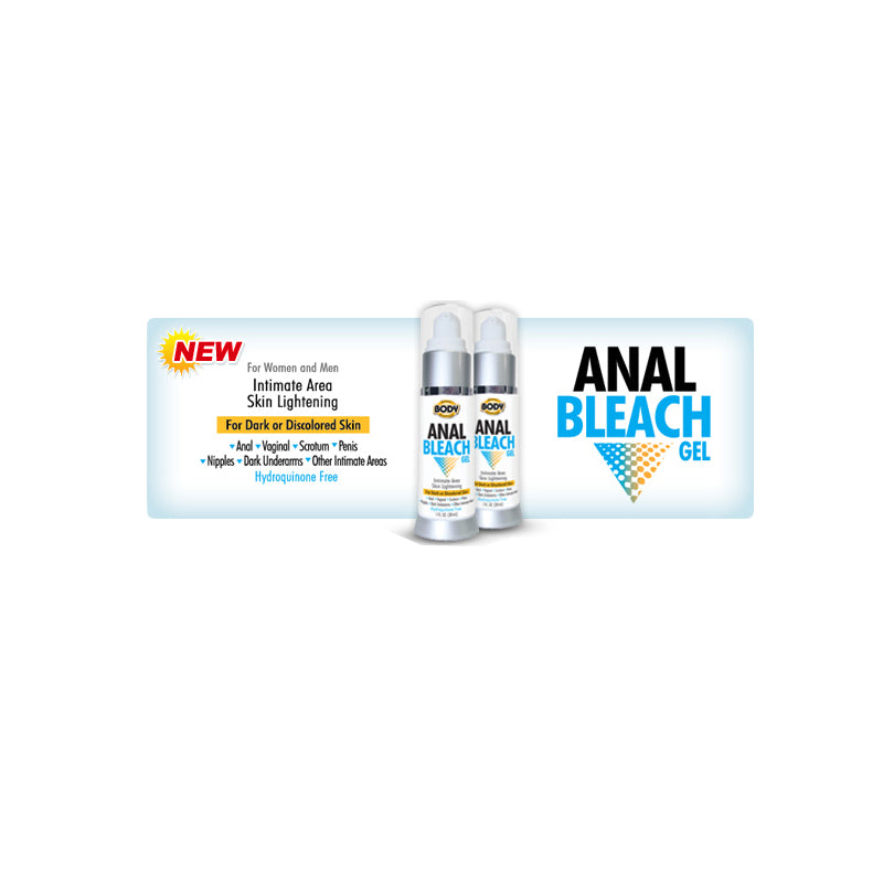 Body Action Anal Bleach Gel 1 Oz image showcasing packaging for intimate area skin lightening.