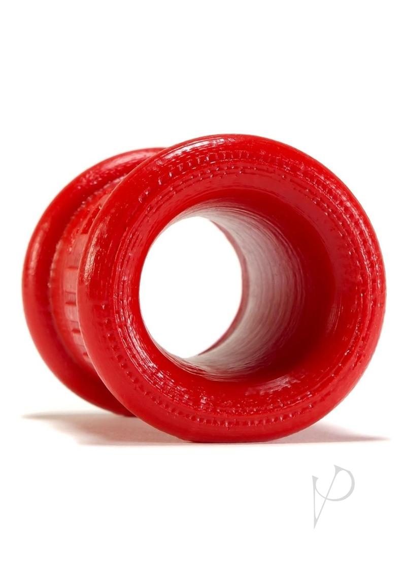 Oxballs Neo-Stretch Neo-Tall Silicone Ball Stretcher Red product image showcasing its soft, stretchy design.