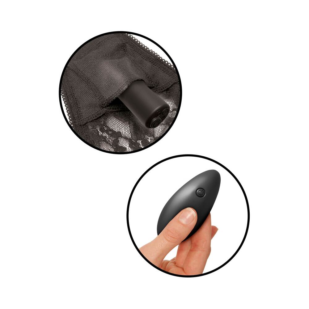 Fetish Fantasy Series Limited Edition Plus Size Remote Control Vibrating Panties Black