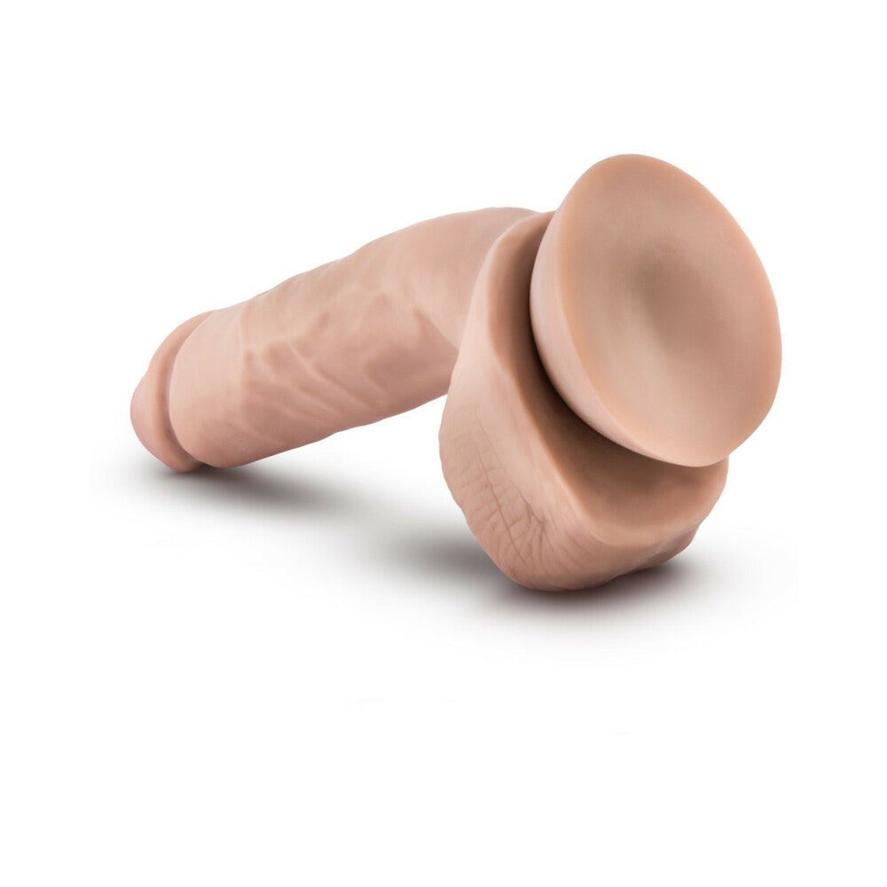 Au Naturel Anthony 8.5 inches Posable Dual Density Dildo with Balls Beige
