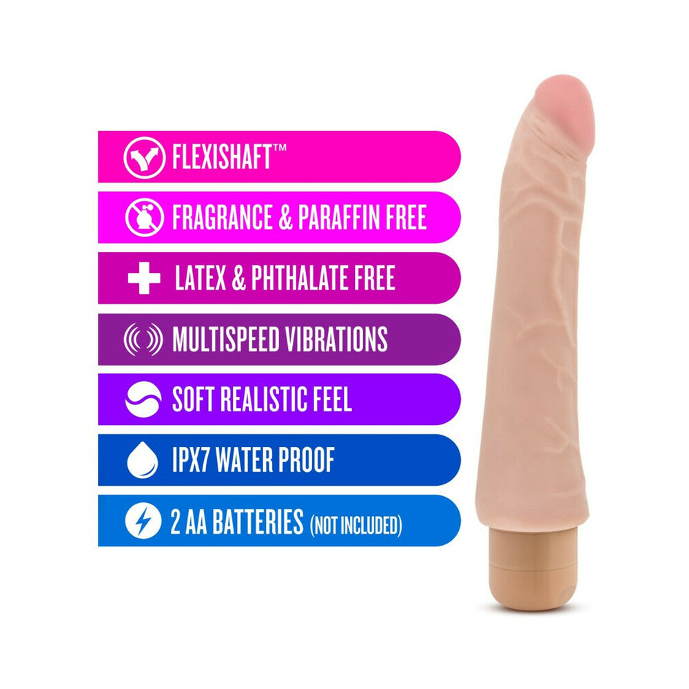 X5 Plus Mambo Vibe Realistic 9.25 inches Vibrating Dildo Beige
