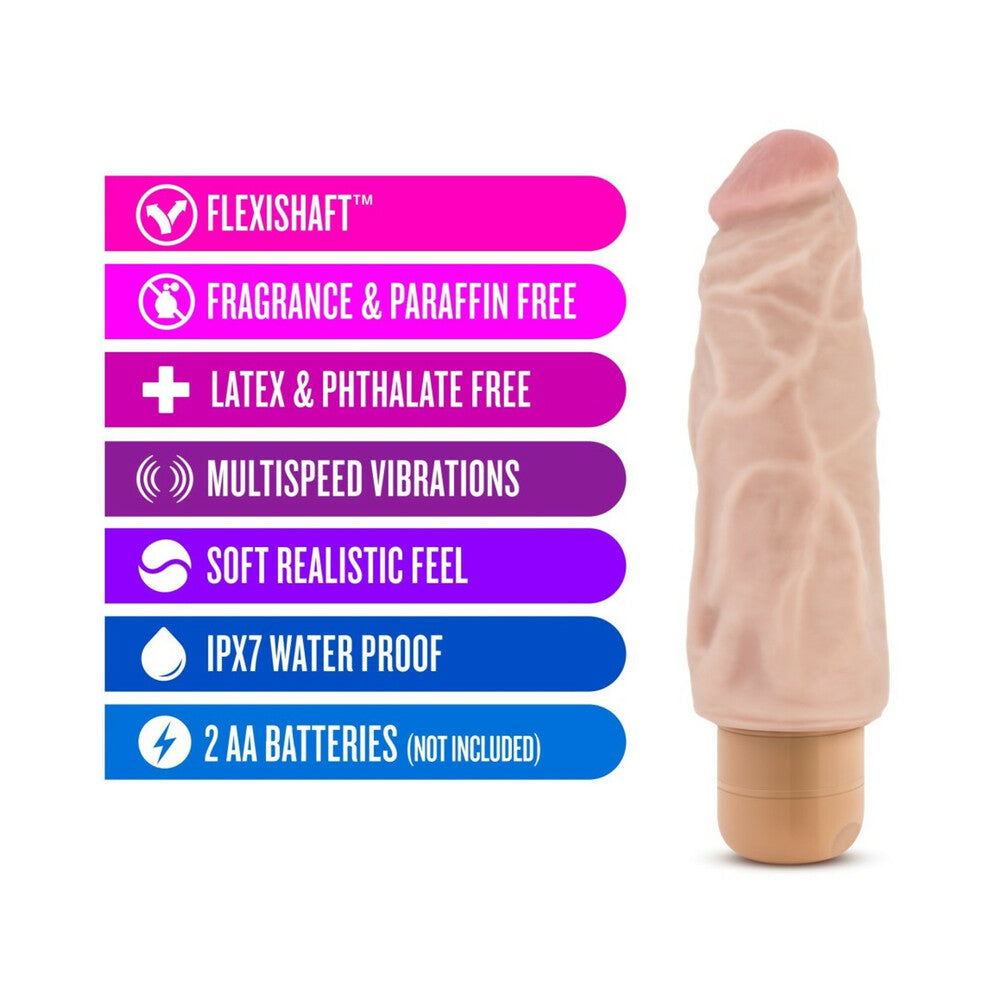 Dr. Skin Vibe 9 Realistic 7.5 inches Vibrating Dildo Beige