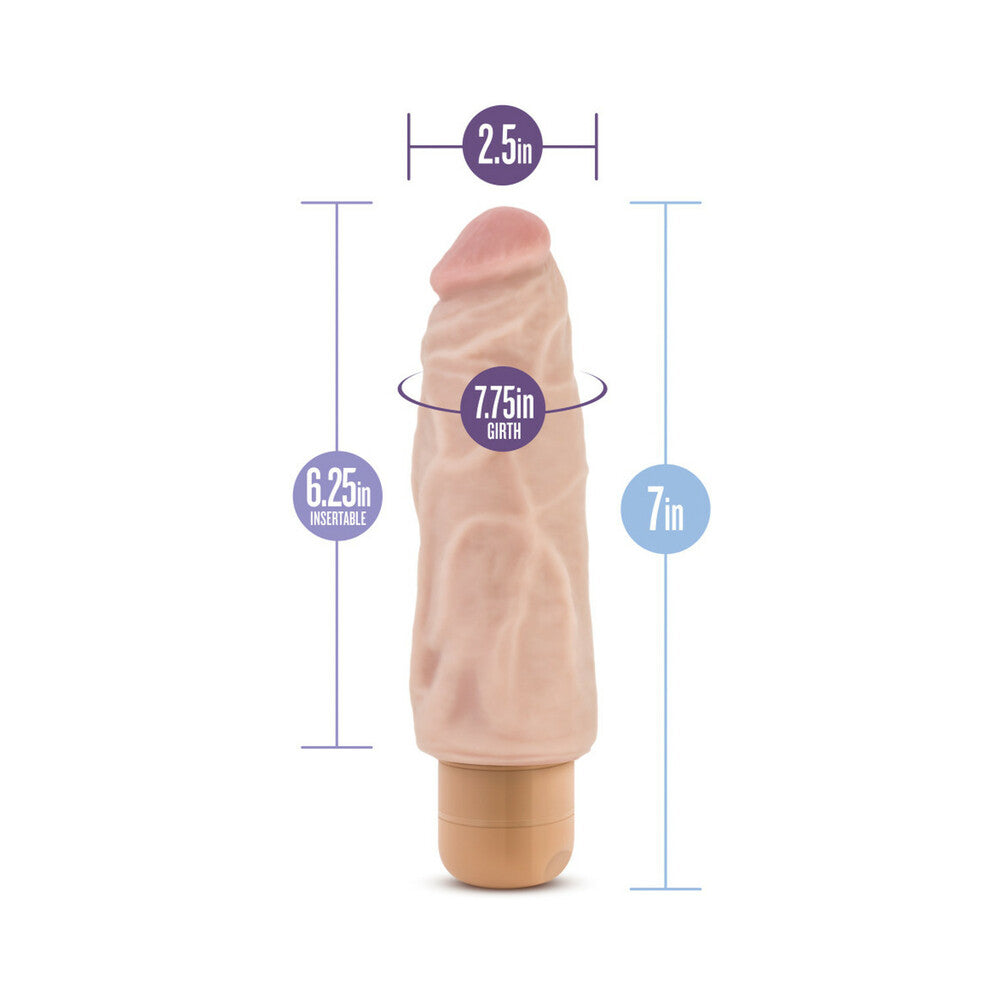Dr. Skin Vibe 9 Realistic 7.5 inches Vibrating Dildo Beige